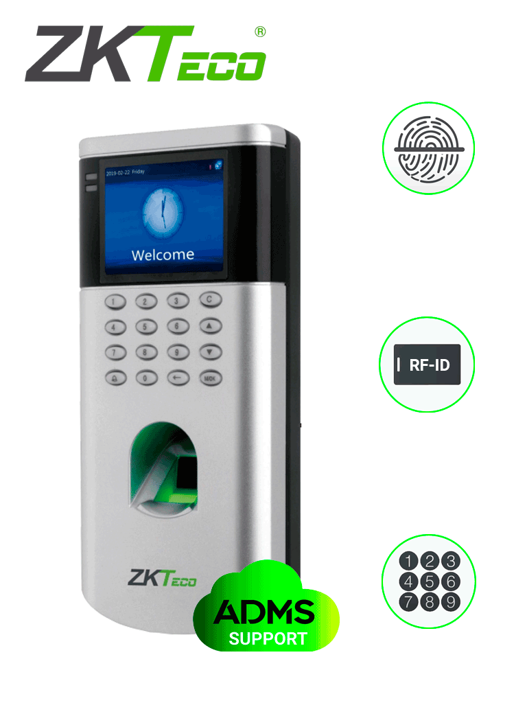 Zkteco lf10kit - kit de control de acceso para una puerta / controla hasta 1500 usuarios / incluye electro-imán / botón de salid