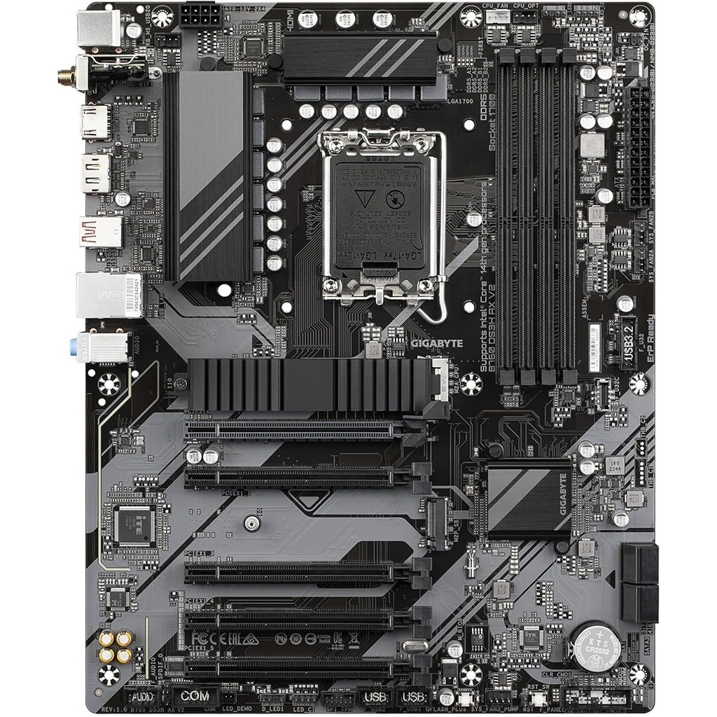 Tarjeta Madre Gigabyte B760 DS3H AX V2 LGA 1700 256 GB DDR5 HDMI Displayport Para Intel 