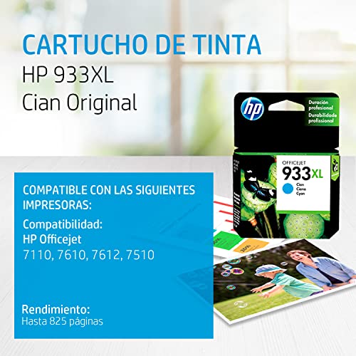 Cartucho hp 933xl cian para 7110 7610 cn054al