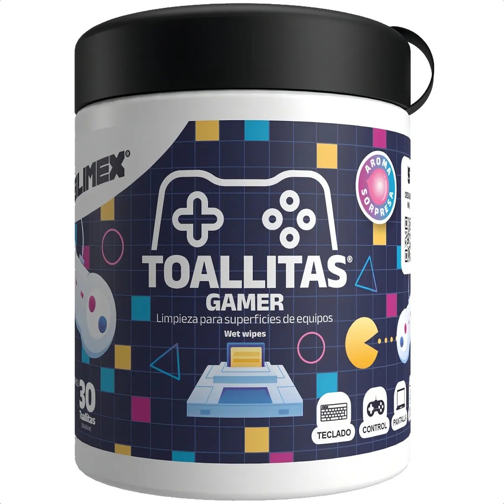 Toallas humedas gamer, 30 piezas, para pantalla y gabinete