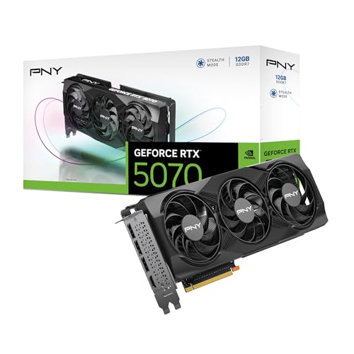 Pny geforce rtx5070 12gb tarjeta gráfica pny geforce rtx 5070 triple fan oc 12g vcg507012tfxpb1 -
