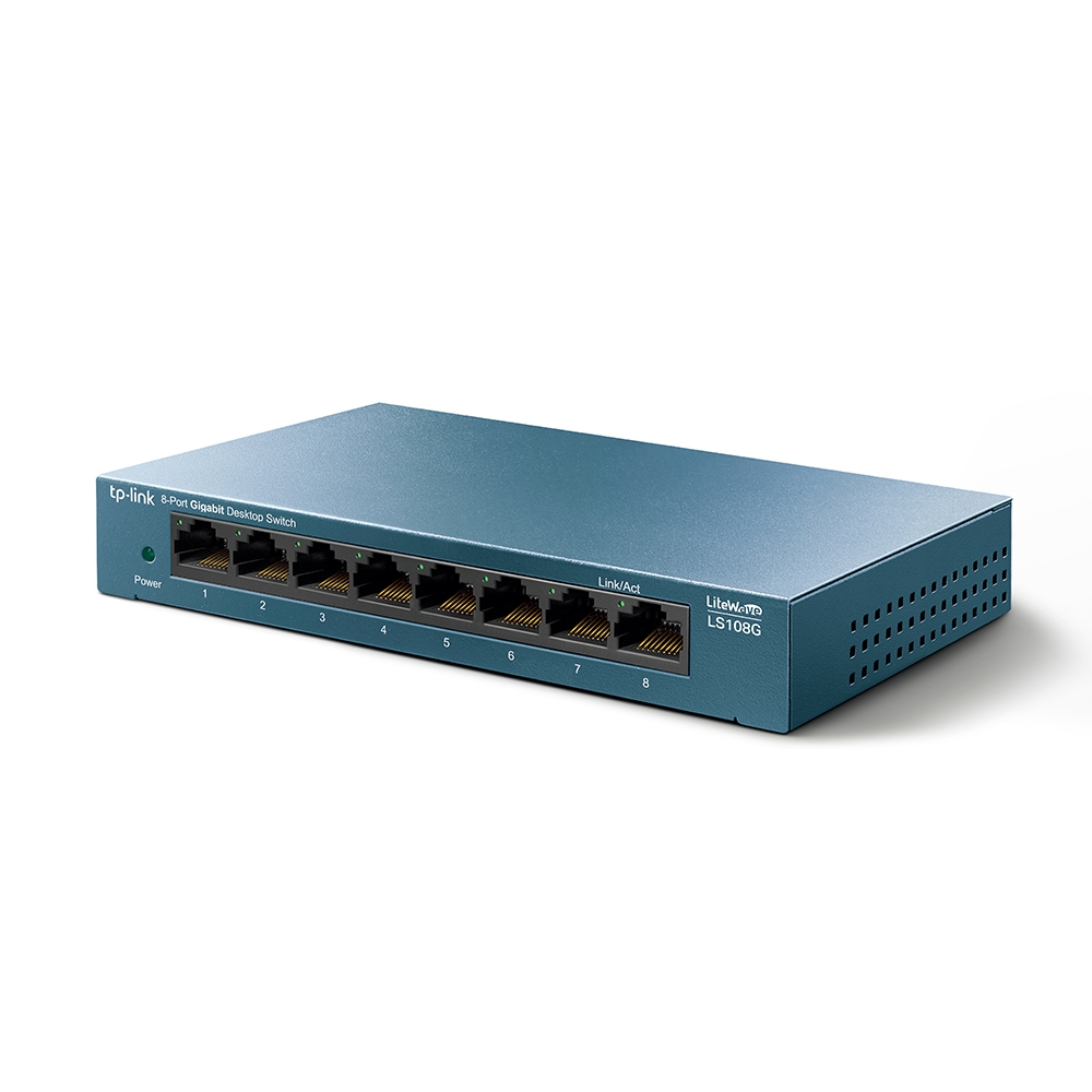 Switch TP-Link Gigabit Ethernet LS108G 8 Puertos 10/100/1000Mbps 11.9 Mpps 4000 Entradas No Administrable