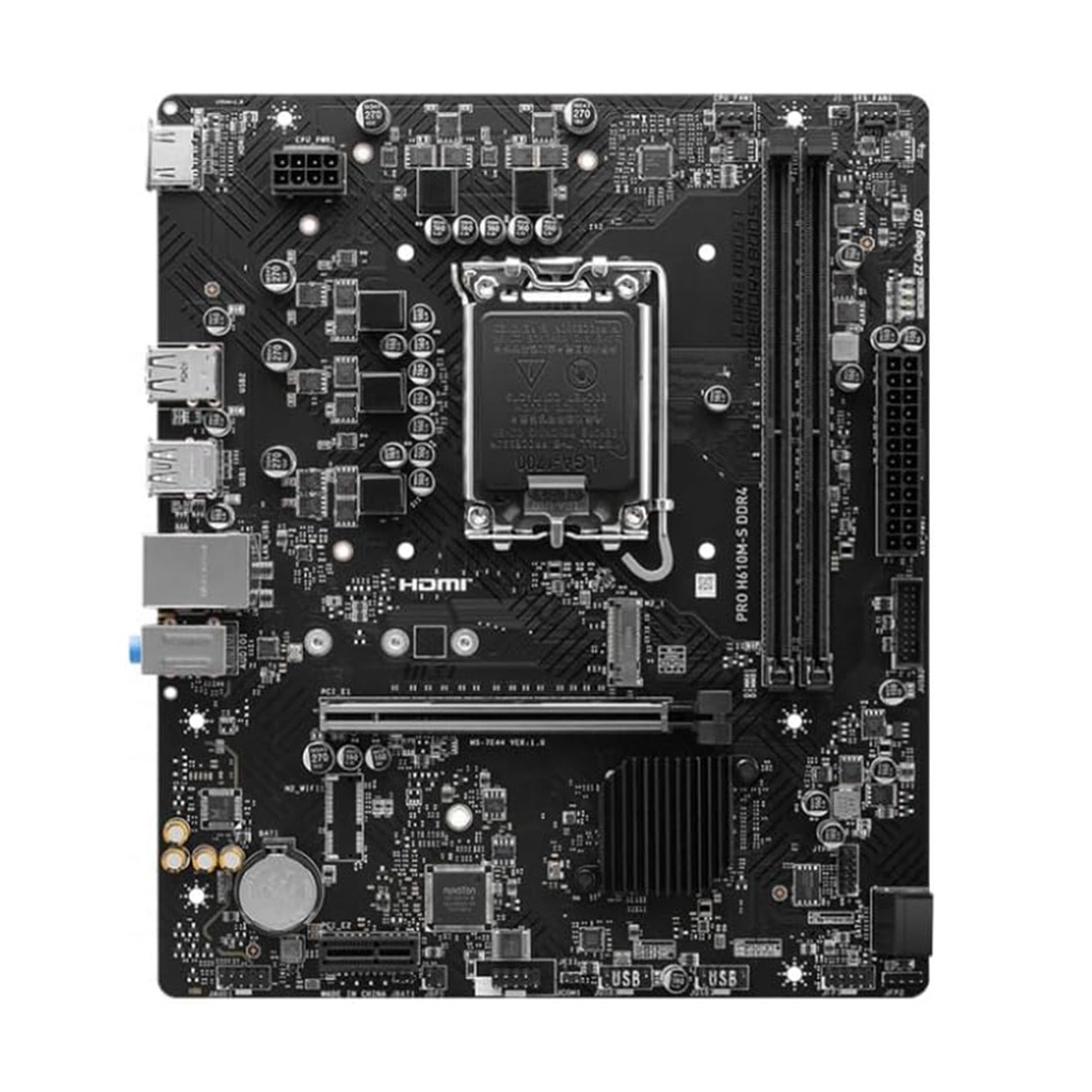 Tarjeta Madre MSI Pro H610M-S DDR4 S-1700 2x DDR4 3200MHz 1x M.2 1x HDMI Micro ATX 