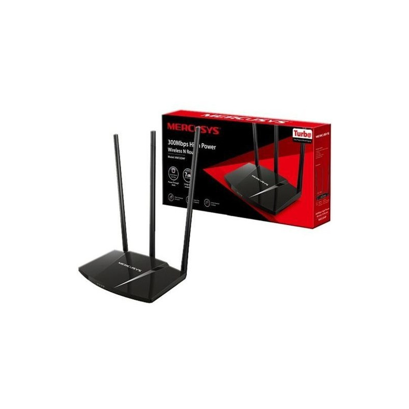 Router Alta Potencia Mercusys N300 3 Antenas 7dbi MW330HP