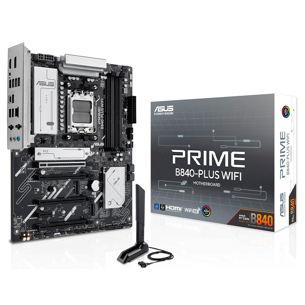 Tarjeta Madre Asus Prime B840-PLUS / ATX / Socket AM5 / AMD B840 / 256GB DDR5 / HDMI / PCIe 4.0 / PRIME B840-PLUS WIFI