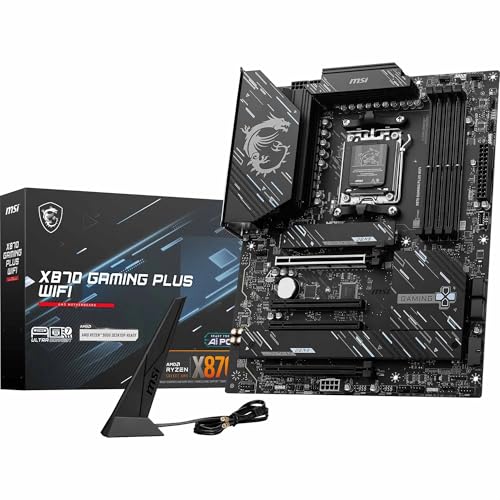 Tarjeta madre msi x870 gaming plus wifi socket am5 4*ddr5 8200 hdmi 3*m.2 atx