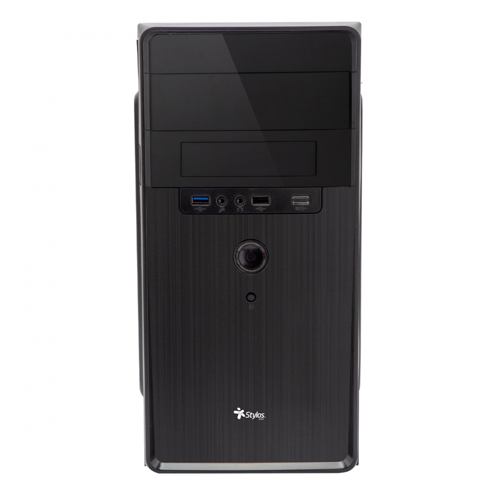 Gabinete Stylos Gabinete Mini Mid-Tower Micro ATX/Micro-ITX USB 3.0 Con Fuente 500W