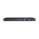Pdu ats (fuente redundante auto-transferible) medible, para distribución de energía, 2 entradas 120 vca nema5-15p, con 10 salidas nema 5-15r, horizontal 19in, 1ur
