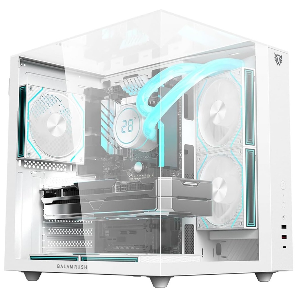 Gabinete Balam Rush Tank Majestic 6600 Midi-Tower ATX/Micro-ATX/Mini-ITX USB 2.0/3.0 sin Fuente 1 Ventilador Instalado