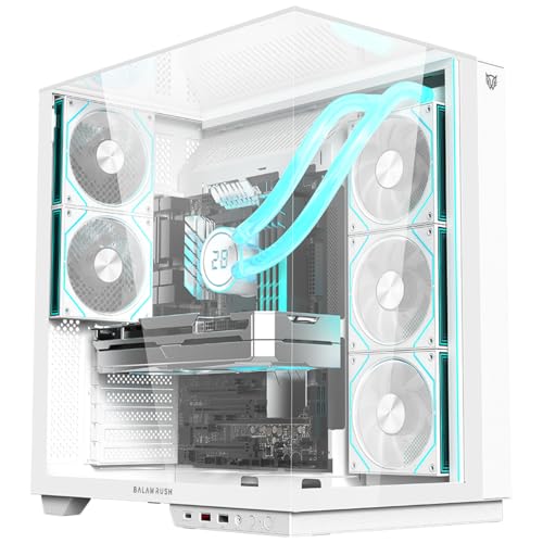 Gabinete gamer media torre tank majestic 7600/max mb atx legend blanco