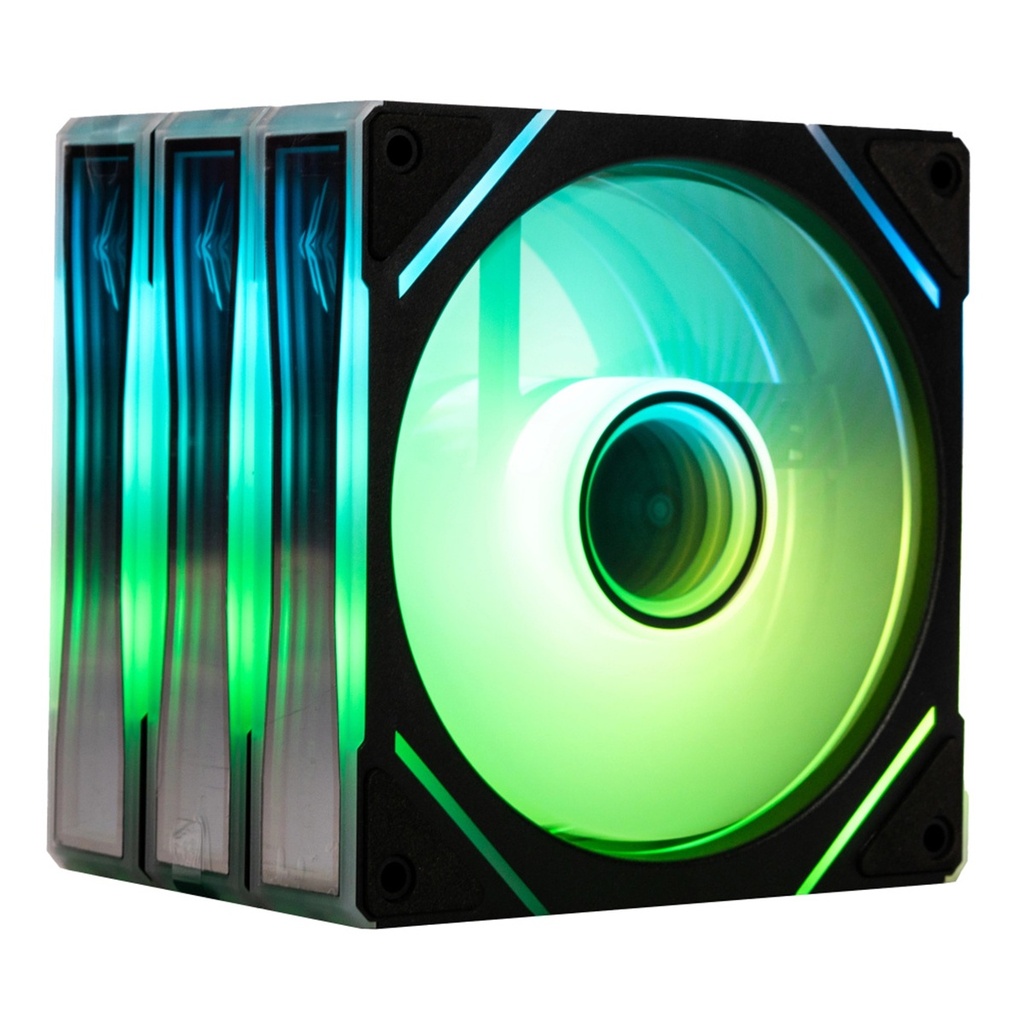 Kit De Ventiladores Para CPU Naceb NA-0650N 3x 120mm 1400RPM ARGB