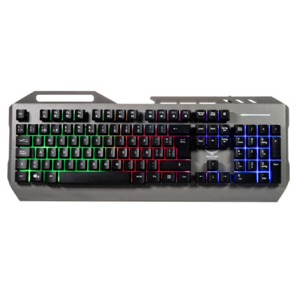 Teclado Gamer Naceb Cyber Steel LED RGB Alámbrico USB Español