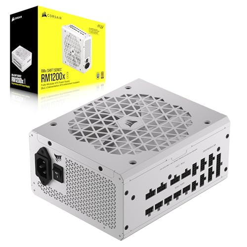 Fuente De Poder Corsair Rm1200x Shift Modular 80 Plus Gold Blanco