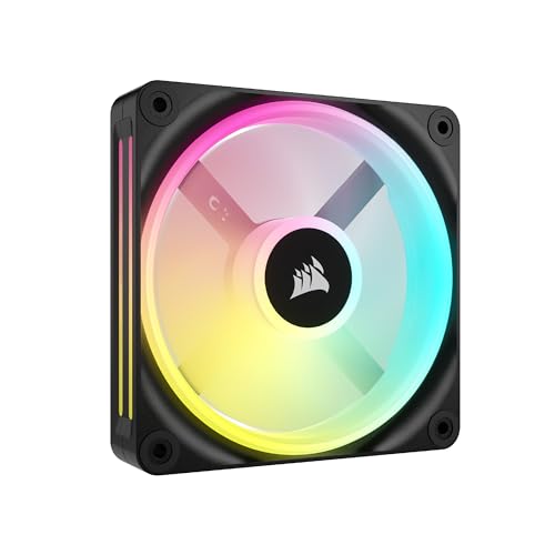 Ventilador Corsair iCUE Link QX120 RGB, 120mm, 2400RPM, RGB, Negro