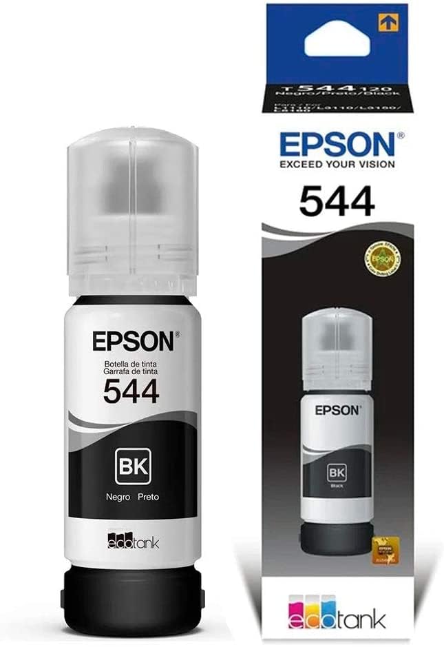 Tinta epson t544-al 65ml ecotank l110/l3110/l3150/l5190 color negro