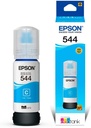Tinta epson original t544-al ecotank l1110/l3110/l3150/l5190 color cian