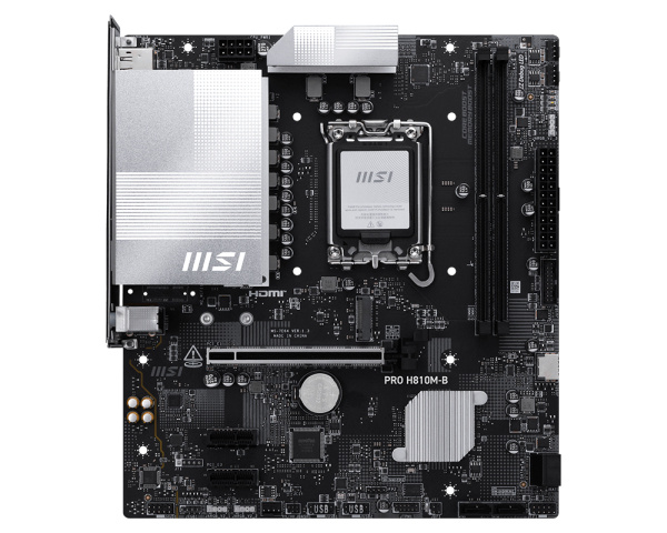 Tarjeta Madre MSI PRO H810M-B, Micro-ATX, LGA 1851, Intel H810, 128GB DDR5, HDMI/DP para Intel