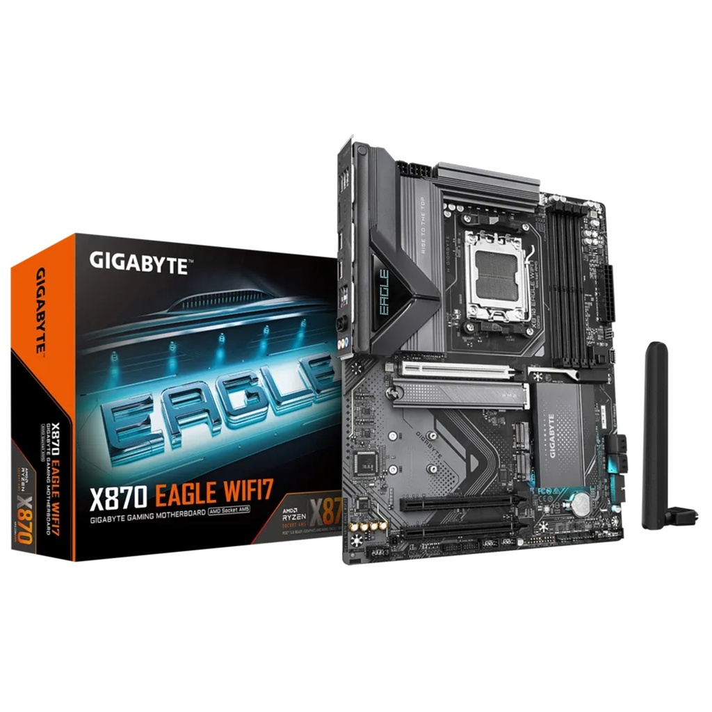 Tarjeta Madre Gigabyte X870 EAGLE WIFI7 ATX AM5 AMD X870 256GB DDR5 HDMI/DP para AMD