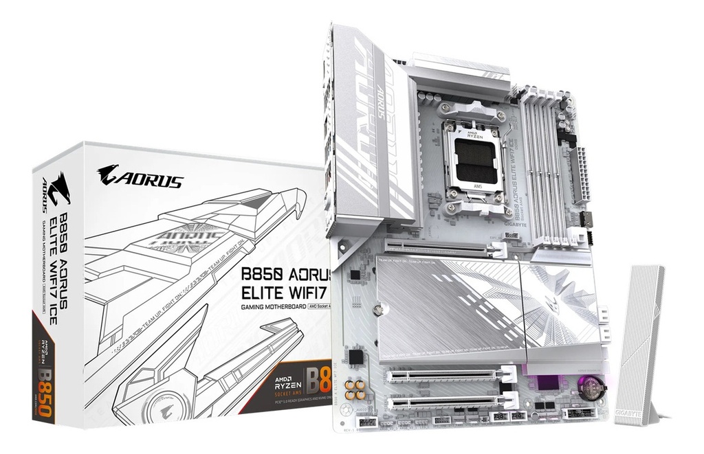 Tarjeta madre gigabyte b850 a elite wf7 ice