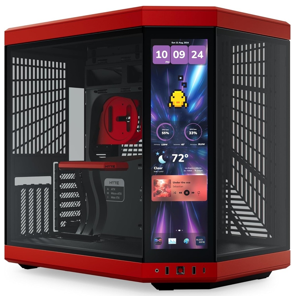 Gabinete Hyte Y70 Touch Infinite Midi-Tower ATX/EATX/Micro-ATX/Mini-ITX USB 3.0 Sin Fuente Sin Ventiladores Instalados