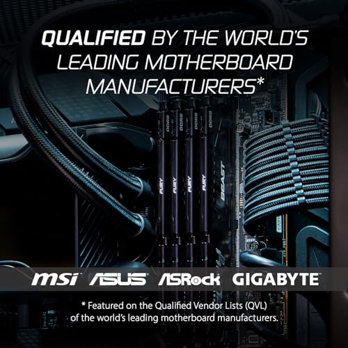 Memoria ram kingston fury beast black expo dimm ddr5 16gb 6000mt/s cl30 1rx8 1.4v -