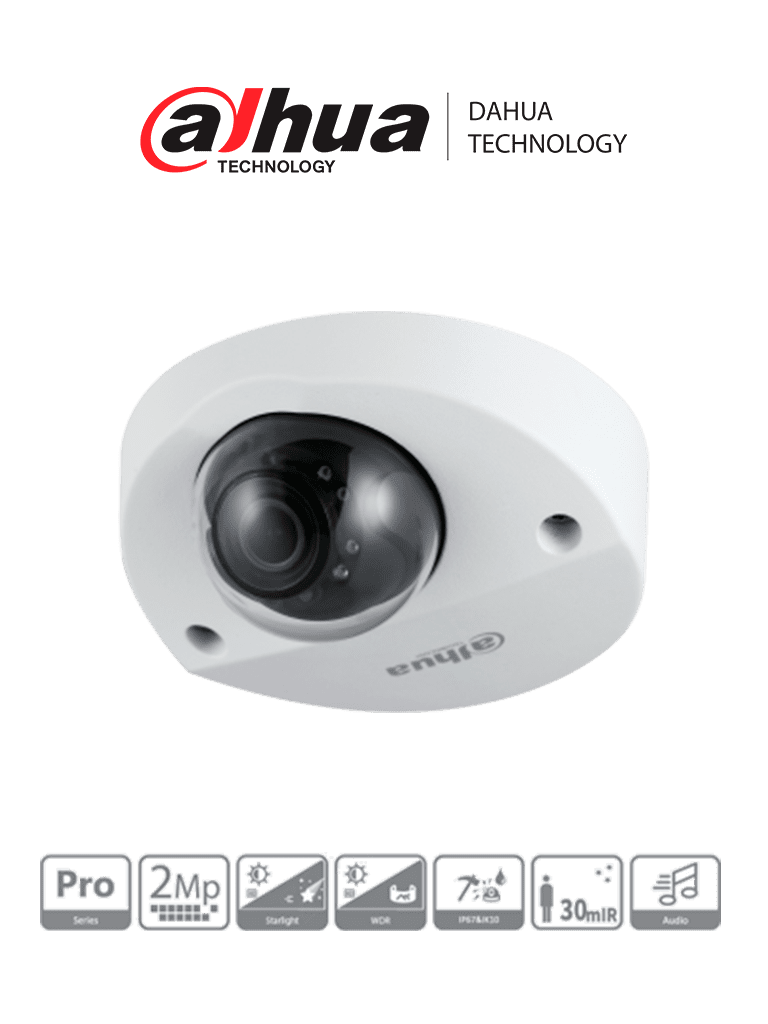 Dahua hac-hdbw2241f-a - camara domo antivandalica/ 2 megapixeles/ super adapt/ lente de 2.8 mm/ 109 grados de apertura/ wdr de 1