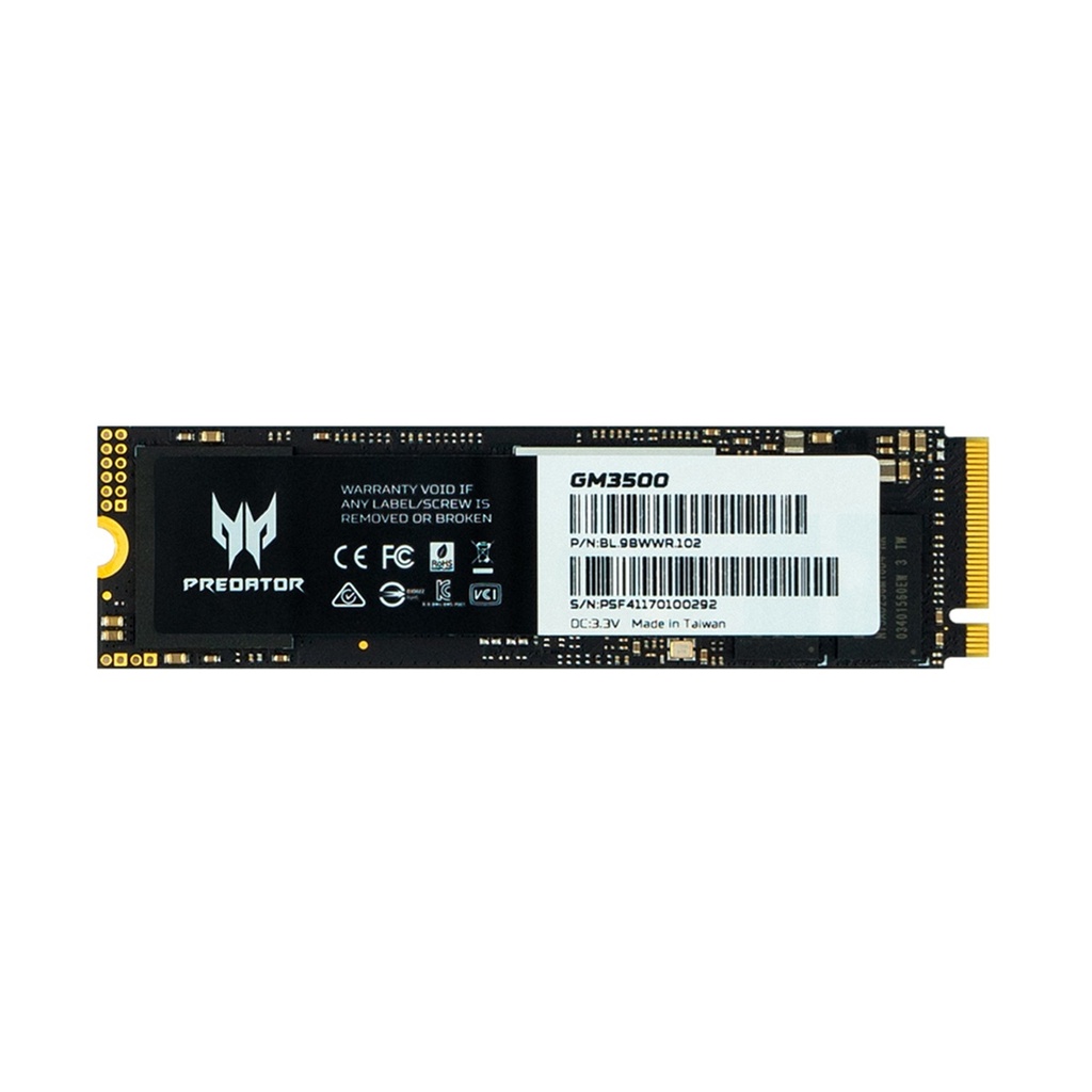 Unidad SSD Acer Predator GM-3500 NVMe 512GB PCI Express 3.0 M.2