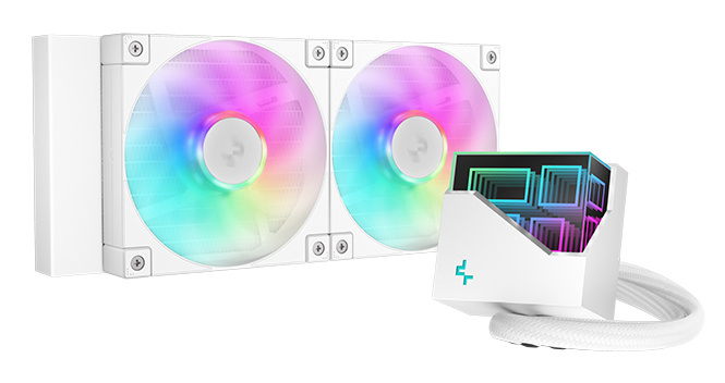 DeepCool LT240 Enfriamiento Líquido para CPU, 2x 120mm, hasta 2400RPM, Blanco