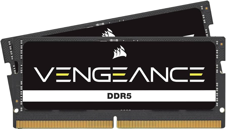 Memoria sodimm ddr5 corsair cmsx16gx5m2a4800c40 16gb 4800mt/s 2x8gb vengance pcb negro 1.1v