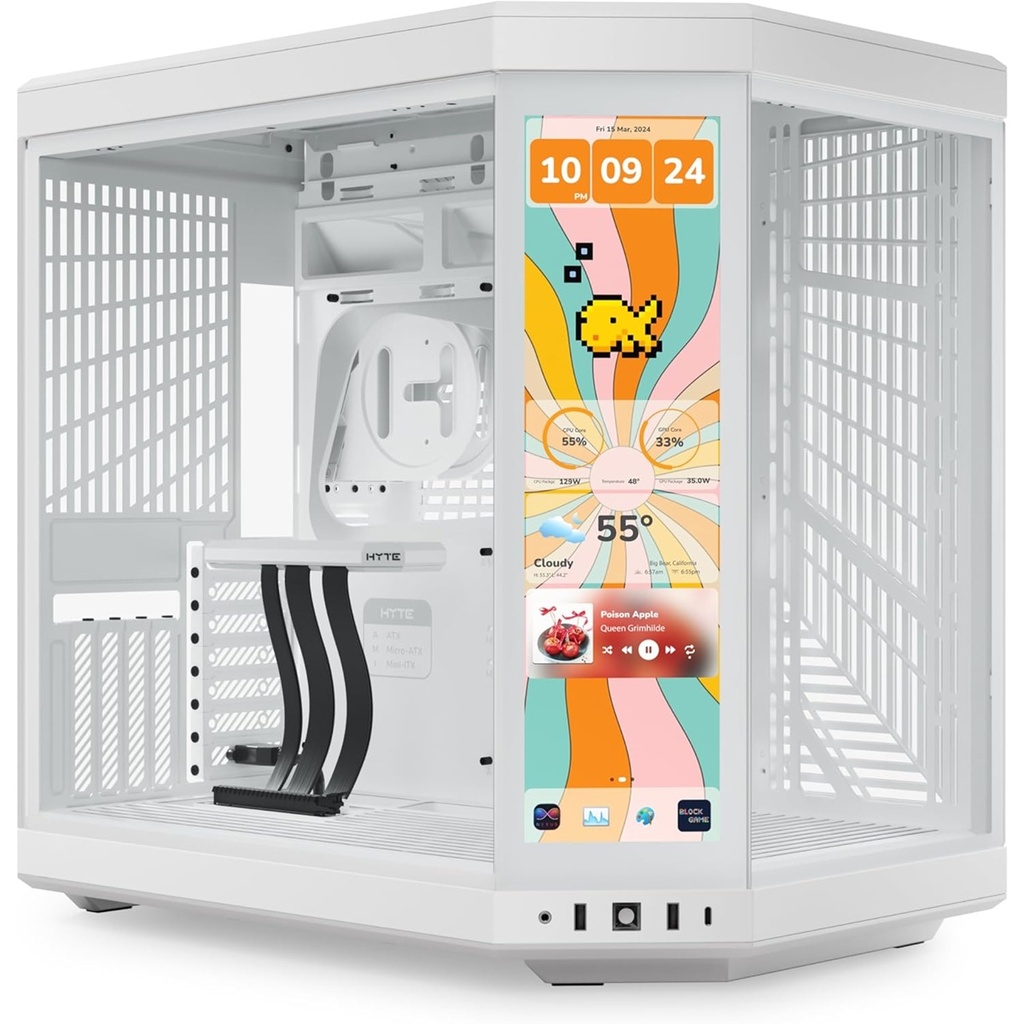 Gabinete Hyte Y70 Touch Infinite Midi-Tower ATX/EATX/Micro-ATX/Mini-ITX USB 3.0 Sin Fuente Sin Ventiladores Instalados