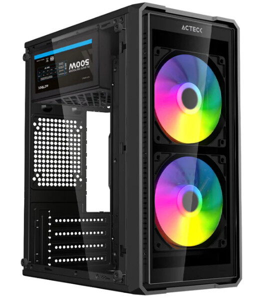 Gabinete acteck doom ultra crystal gi750c mini torre paneles de cristal templado
