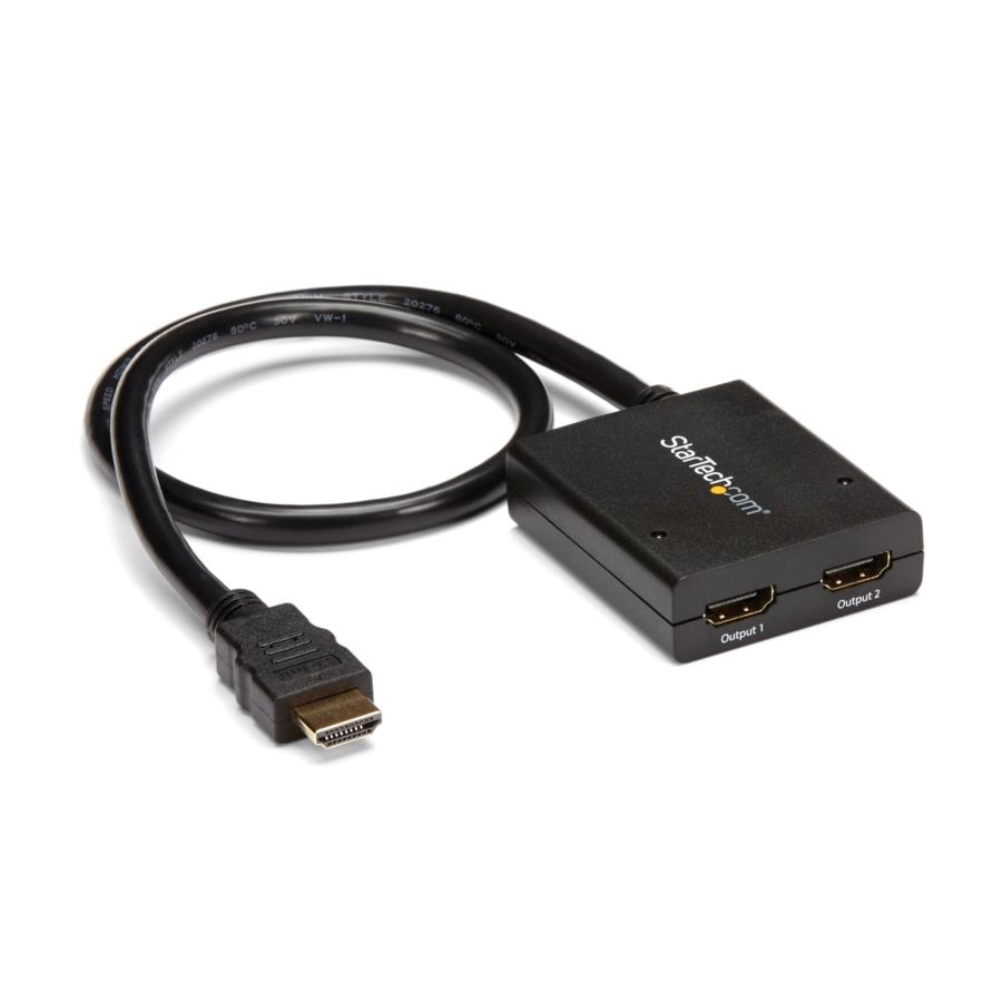 Divisor de video hdmi de 2 puertos - splitter hdmi 4k 30hz de 2x1 alimentado por usb - startech.com mod. st122hd4ku