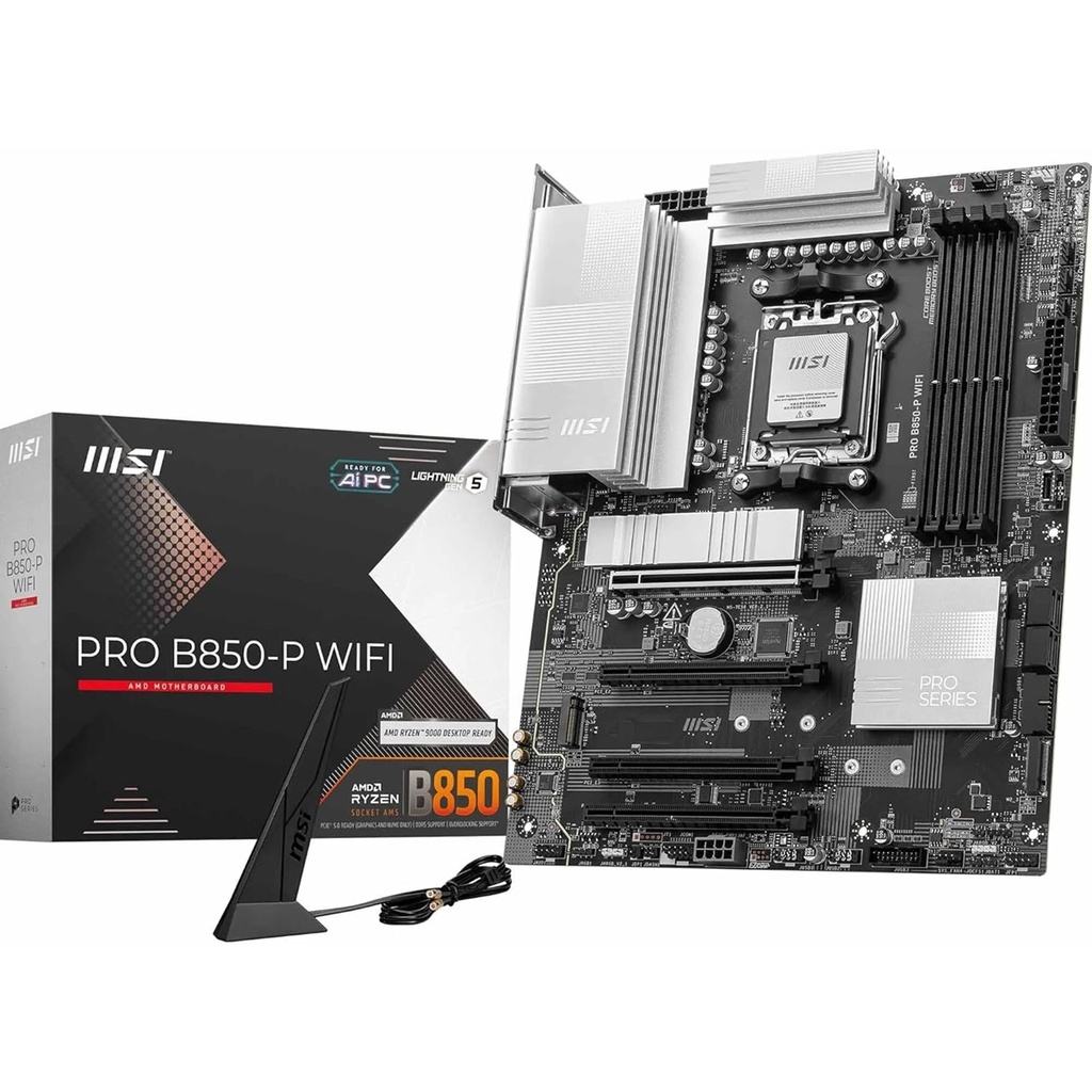 Tarjeta Madre MSI Pro B850-P Wifi ATX AM5 AMD B850 256GB DDR5 HDMI