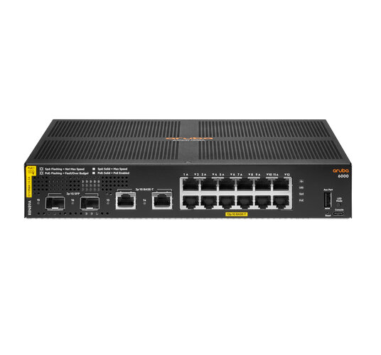 Switch hpe aruba r8n89a 6000 12g poe cl4 139 watts 2sfp y 2 rj45 administrable capa 2