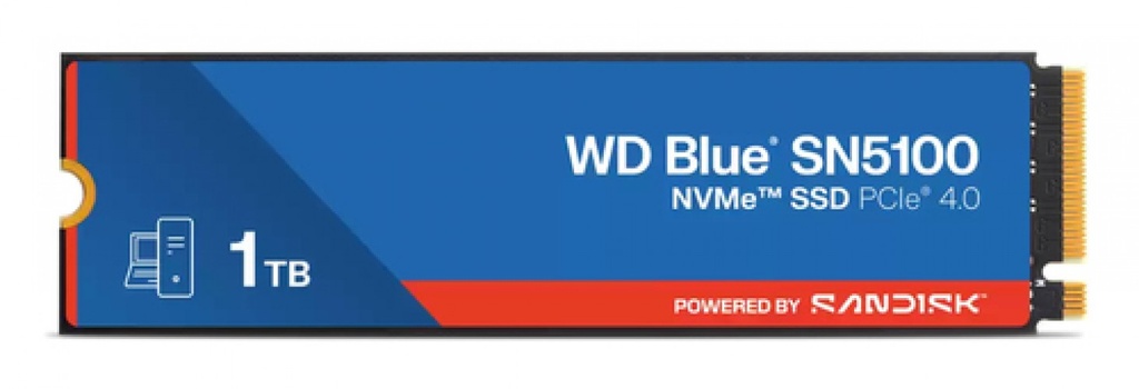 Ssd Wd Blue Sn5100 Nvme, 1tb, M.2, 6700 Mb/s Escritura, 7100 Mb/s Lectura, Pci Express 4.0