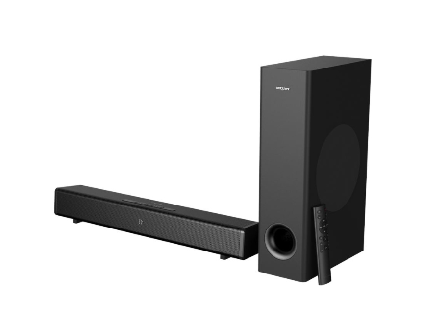 Creative Labs Barra de Sonido con Subwoofer 51MF8385AA001 Sound Bar, Bluetooth, Inalámbrico, 2.1 Canales, 120W RMS
