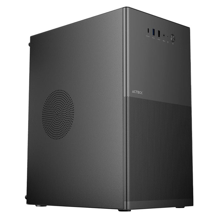 Gabinete acteck rex pro fi757, mini torre, color negro, micro atx, mini itx, sin fuente.