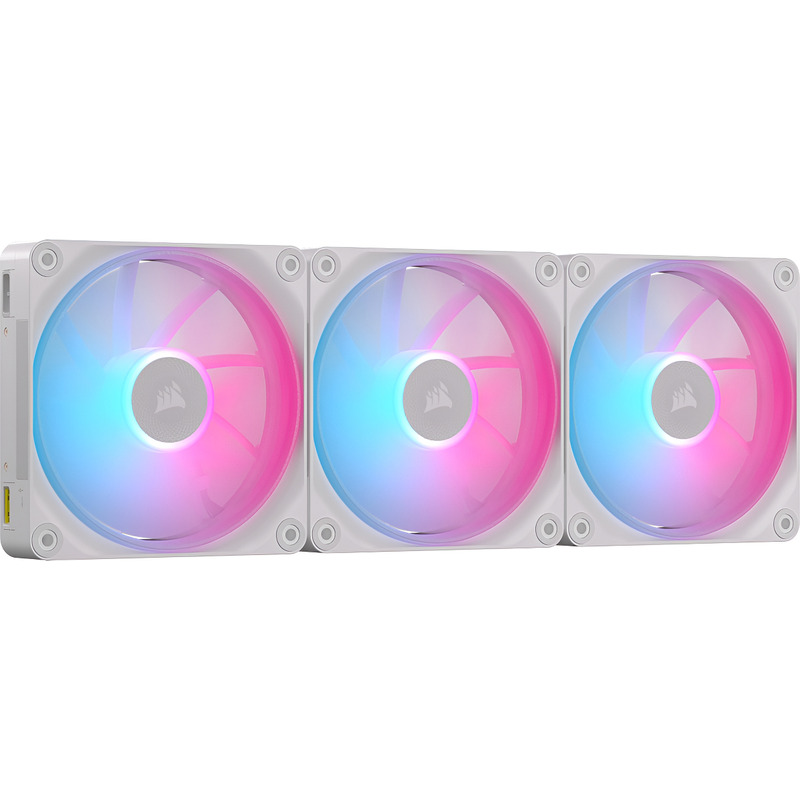 Ventilador gabinete corsair co-9051054-ww icue link lx120-R rgb 3 fan 120mm magnetico blanco
