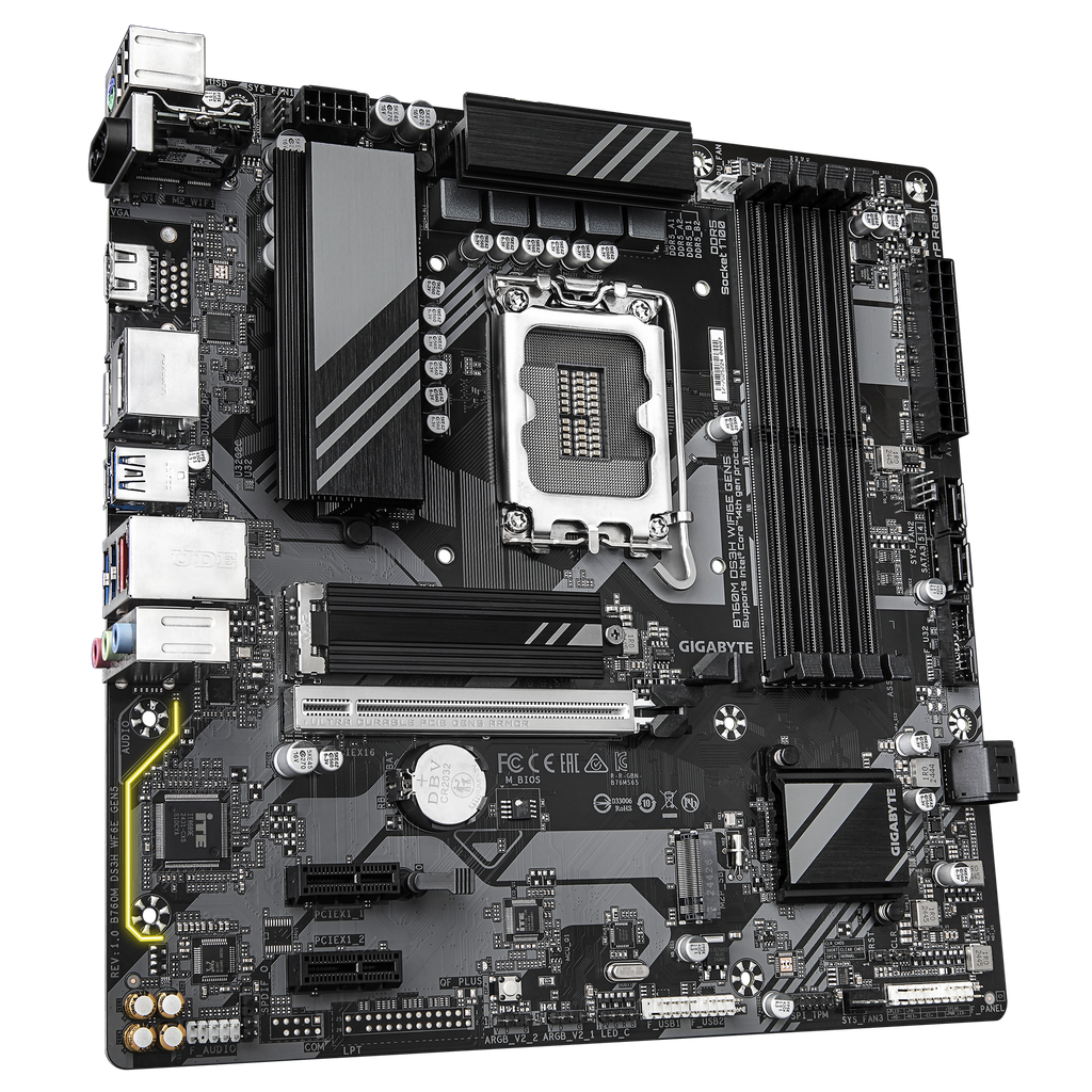 Tarjeta madre gigabyte micro atx b760m ds3h wf6e gen5 - ddr5