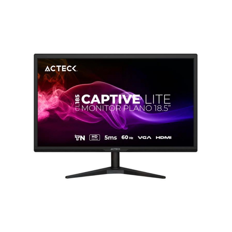 Monitor Acteck Captive Lite CL185 LCD 18.5", 1366x768 HD, 60Hz, HDMI, Negro