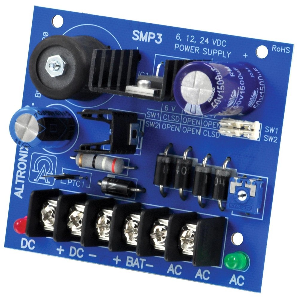 Tarjeta De Fuente De Poder Y Respaldo Altronix SMP-3 Salida 6/12/24V
