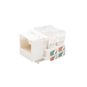 Módulo jack keystone cat6 con terminación 110 (punchdown) para faceplate - color blanco