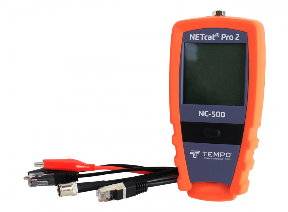 Probador profesional para cable utp, stp y cable coaxial (netcat® pro2) con pantalla táctil retroiluminada