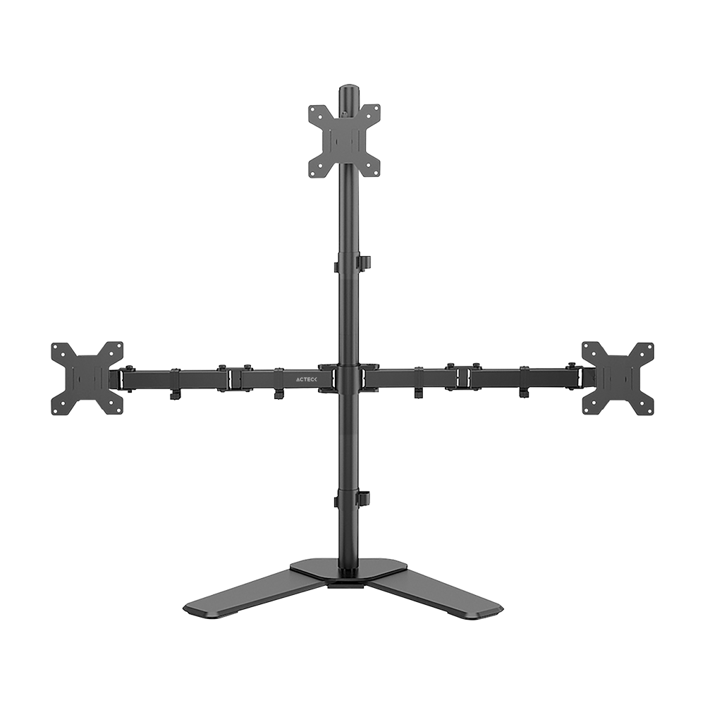 Soporte Acteck Tres Monitores Enforce Zone-b Sm530 Con Base Articulado AC-944809