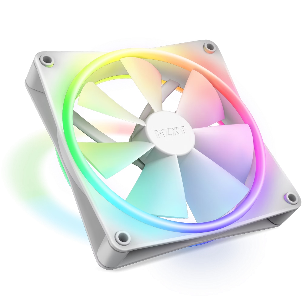 Ventilador NZXT F120 RGB DUO, 120mm, 1800RPM, RGB, Blanco