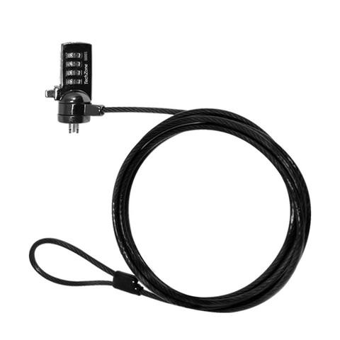 TechZone Candado de Código para Laptop TZCCL-3, 1.8 Metros