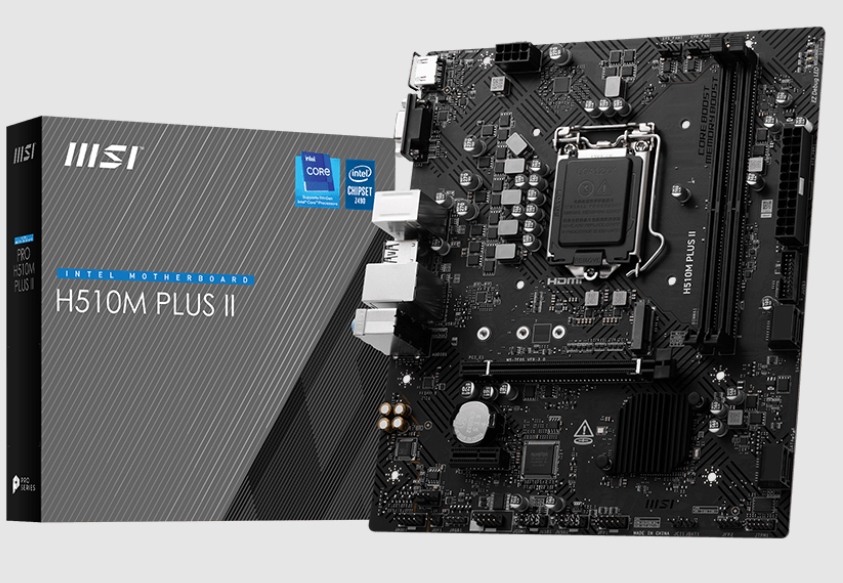 Tarjeta Madre MSI H510M PLUS II, Micro-ATX, LGA 1200, Intel H510, 64GB DDR4, HDMI para Intel
