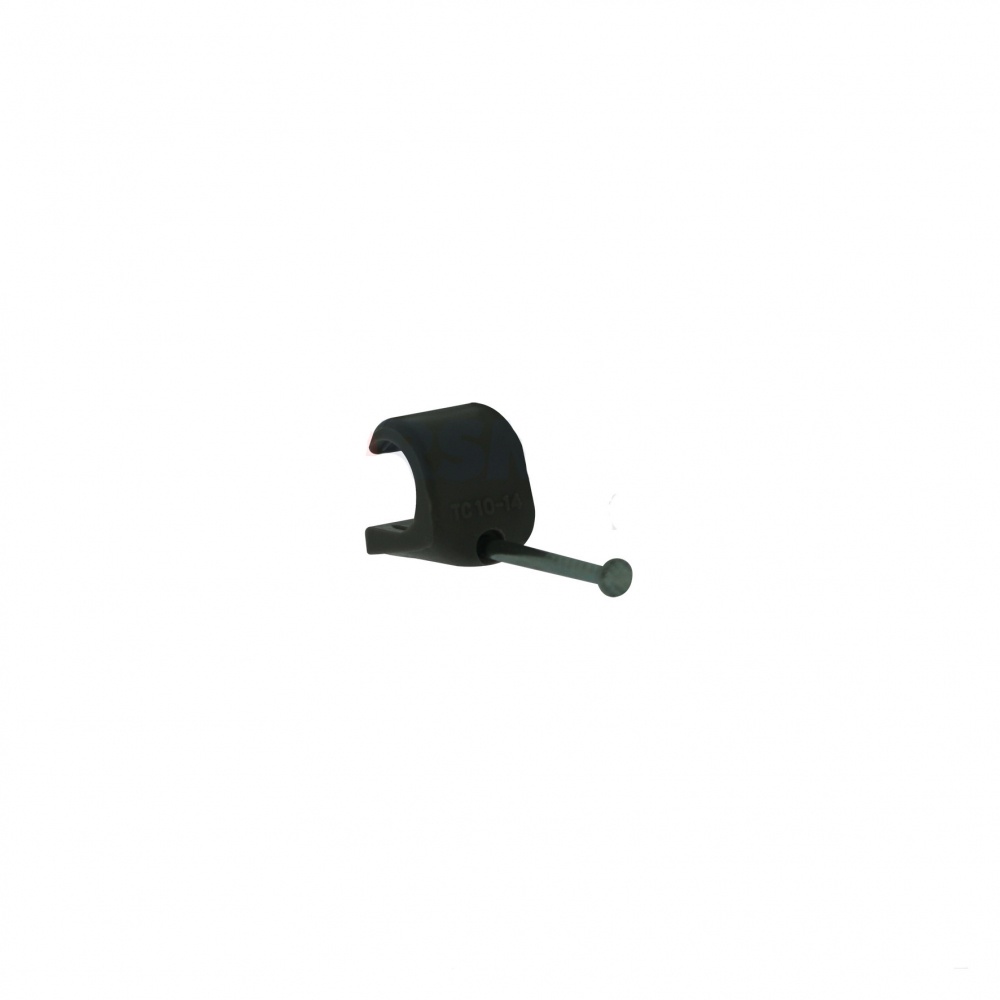 Grapa para cable redondo de 10mm color gris (100pzs) (3104-00100) 