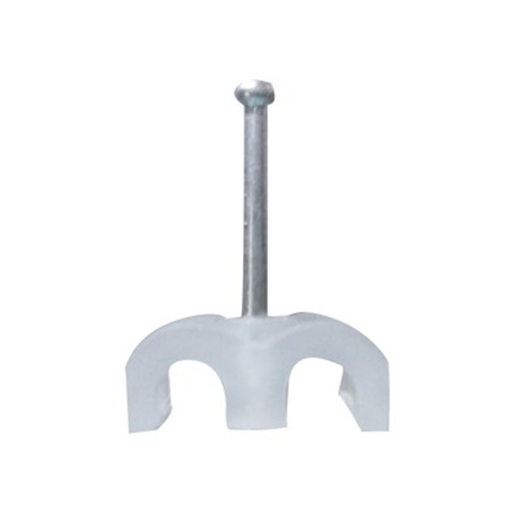 Grapa Doble Para Cable Thorsman TD-C46 4mm Transparente 100 Piezas