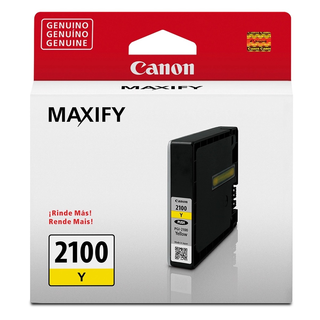 Cartucho de Tinta Canon PGI 2100Y 9318B001AA Amarillo 700 Páginas Maxify